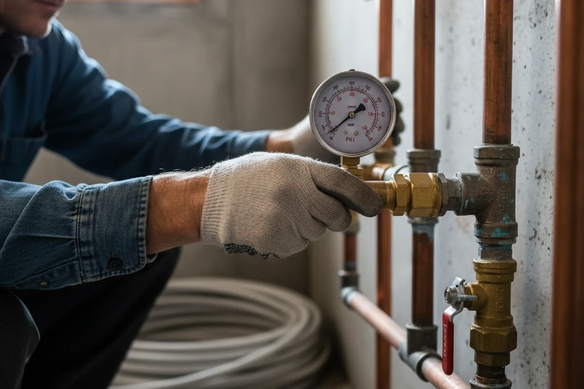 Pressure testing a repaired line during Water Line Repair in Kennesaw